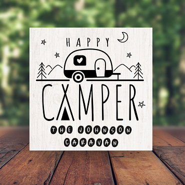 Personalized Happy Camper Custom Sign Choose Size Camping Decor
